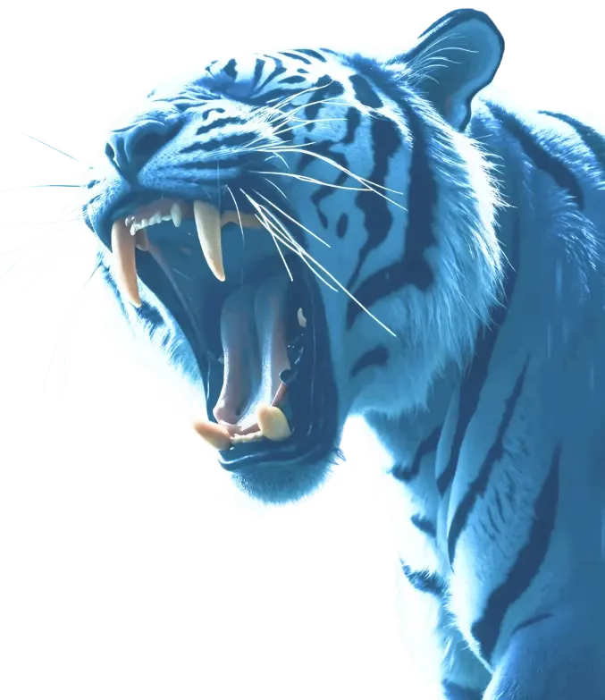 Kochi Blue Tigers mascot right side